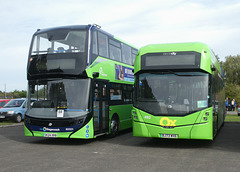 Stagecoach Oxfordshire 80001 (SK24 XRB) & City of Oxford (Go-Ahead) 492 (BJ73 WXE) at Showbus - 29 Sep 2024 (P1200090)