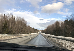 on the road back from Åre to Krokom