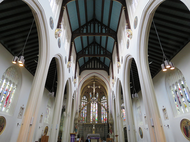 st mary r.c. church, derby, derbs ; c19 by pugin 1837-9