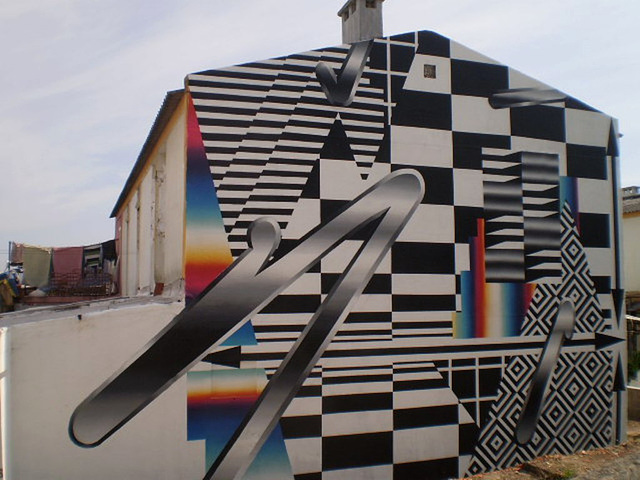 Warping mural.