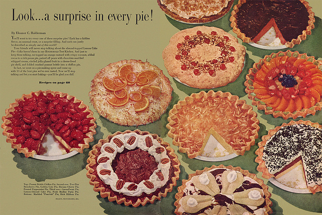 "Look... a surprise in every pie!" 1957