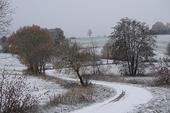 Verschneiter Feldweg