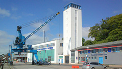 Alter Kran am Alten Feuerwehrturm am Hafen Sassnitz