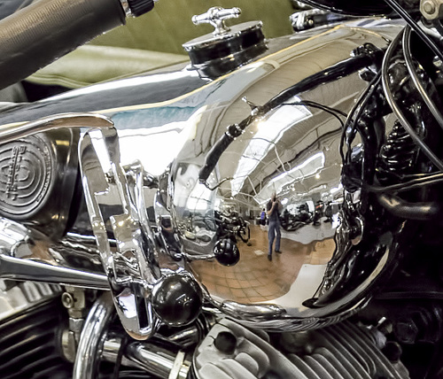 Brough Superior Tank reflection