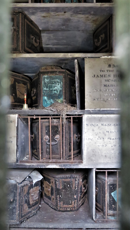 brompton cemetery, london     (60)mid c19 coffins in the catacombs