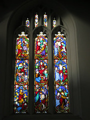 st mary r.c. church, derby, derbs ; c19 glass by hardman 1860