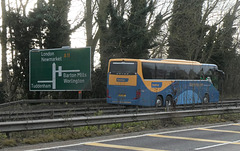 Chiltern Travel (Shearings contractor) K21 HCC(?) at Barton Mills - 11 Dec 2021 (P1100159)