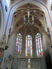 st mary r.c. church, derby, derbs ; c19 by pugin 1837-9 with reredos by e.w.pugin c.1854