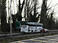 Hythe and Waterside Coaches HY17 THE on the A11 at Barton Mills - 11 Dec 2021 (P1100161)