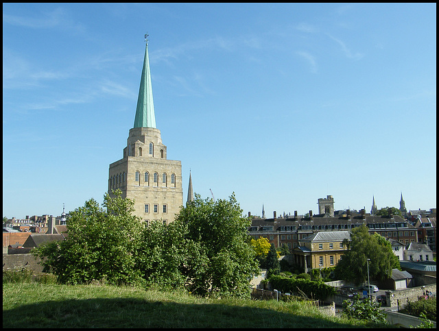 Nuffield spire from castle mound