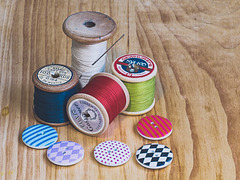 Still Life with Cotton Reels and Buttons