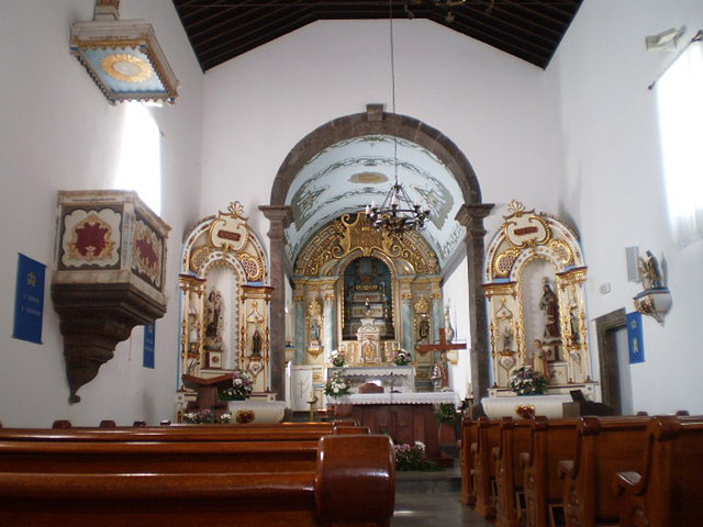 Inside the church.