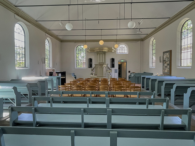 Mennonite church interior, Giethoorn