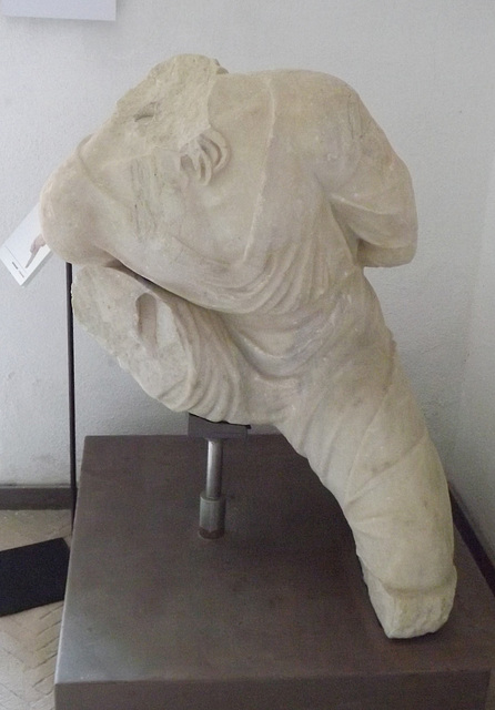 Statue of a Kneeling Barbarian from Pozzuoli in the Museo Campi Flegrei, June 2013