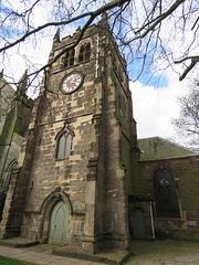 st werburgh's church, derby, derbs ; tower c15 rebuilt 1601, chancel latest c17