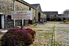Some Tables and benches in Dartmoor prison yard