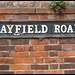 Hayfield Road street sign