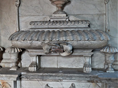 radbourne church, derbs ;  c17 tomb of german pole, erected 1683 by gibbons and quellin