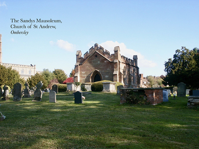 The Sandys Mausoleum, Church of St Andrew at Ombersley.