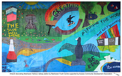 Newhaven Youth Centre mural - Newhaven Harbour station - 31 1 2022