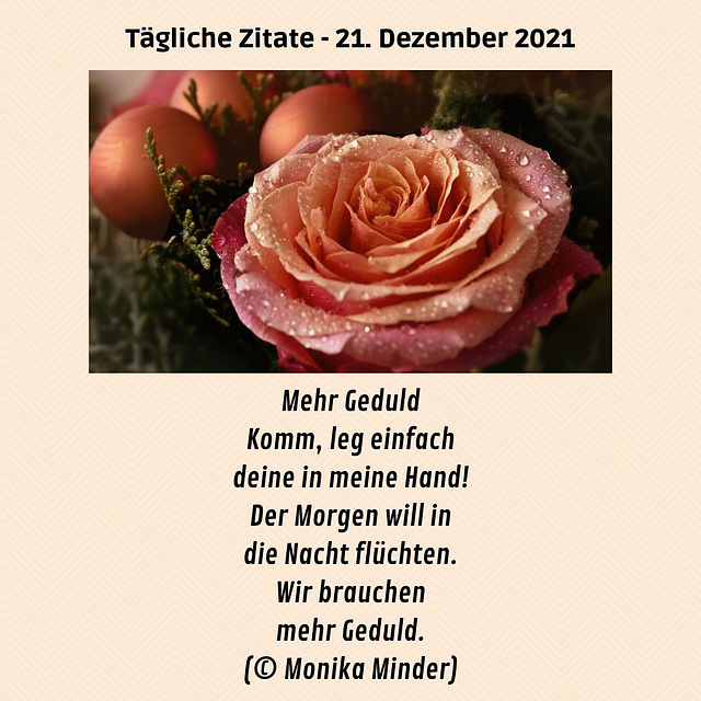 Tägliche Zitate - 21. Dezember 2021