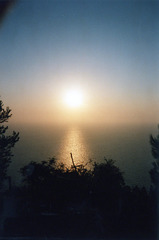 Sonnenuntergang über dem Golf von Genau bei Rocco di Populonia 1999