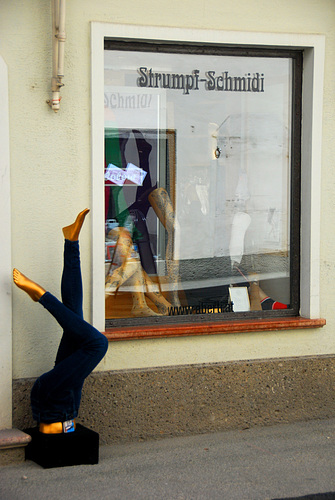 Bauchstand beim Strumpf-Schmidi