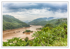 The Mekong River, seen from Sanctuary Pakbeng Lodge