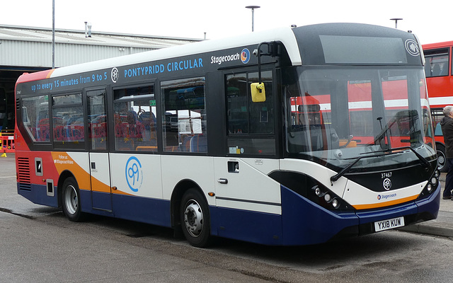 Stagecoach Wales 37467 (YX18 KUW) at Morecambe - 25 May 2019 (P1020367)