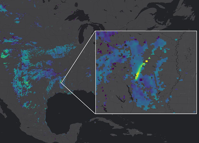 clch - Methane plumes, emitted by the USA