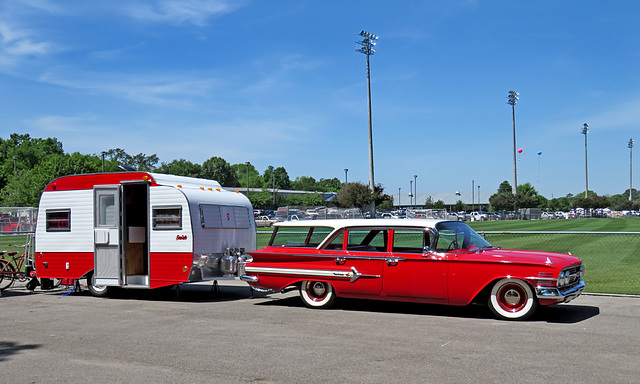 1960 Chevrolet Nomad Station Wagon and Camping Trailer