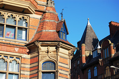 Detail of Queen's Chambers, Long Row, Nottingham