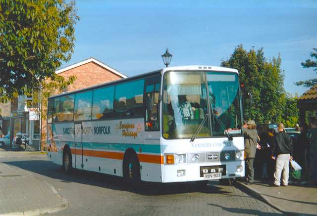 Sanders Coaches RDV 903 (E221 KFV) in Mildenhall - 25 Oct 1997 (375-05A)