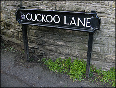 Cuckoo Lane street sign