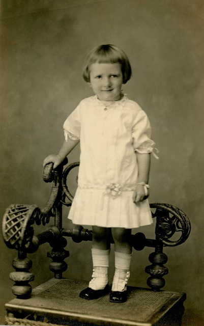 Christine Nonemaker Standing on a Chair