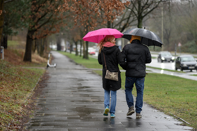 Walking in the rain