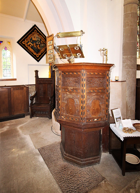 Pulpit, St Mary's Church, Grendon, Warwickshire