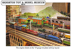 O gauge tinplate railway engine sheds - Brighton Toy Museum - 31.3.2015