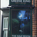 dismal Half Moon pub sign