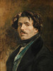 Detail of the Self-Portrait in a Green Vest by Delacroix in the Metropolitan Museum of Art, January 2019