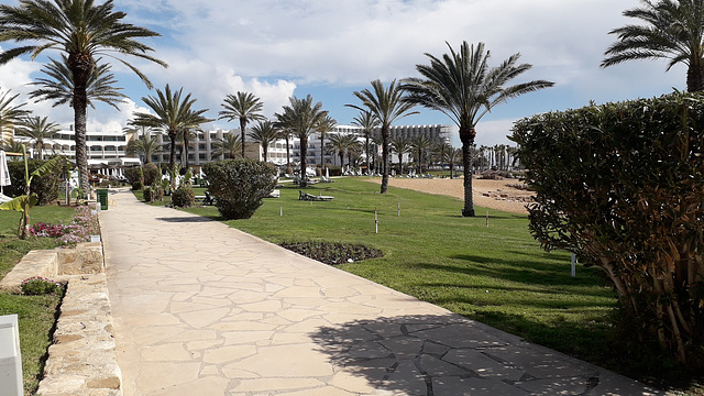 The beach front walkway