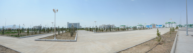 Turkmenistan, The Main Square of the Village of Täze Zaman