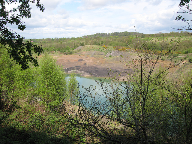 Looking over Oak Farm Quarry