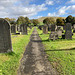 Walking through the cemetery