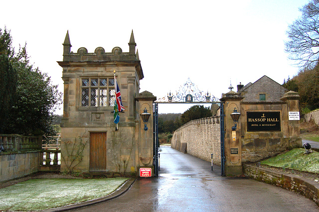 Lodge to Hassop Hall. Hassop, Derbyshire