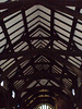 Timber beams on the ceiling.