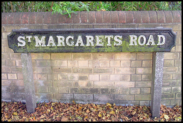 St Margaret's Road sign