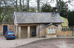 Lodge to Hassop Hall. Hassop, Derbyshire