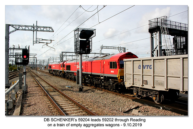 DB Schenker's 59204 & 202 Reading 9 10 2019