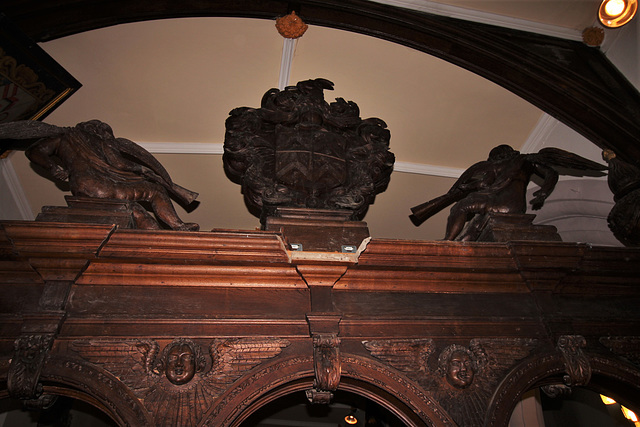 Detail of Chetwynd Pew, South Aisle, St Mary's Church, Grendon, Warwickshire